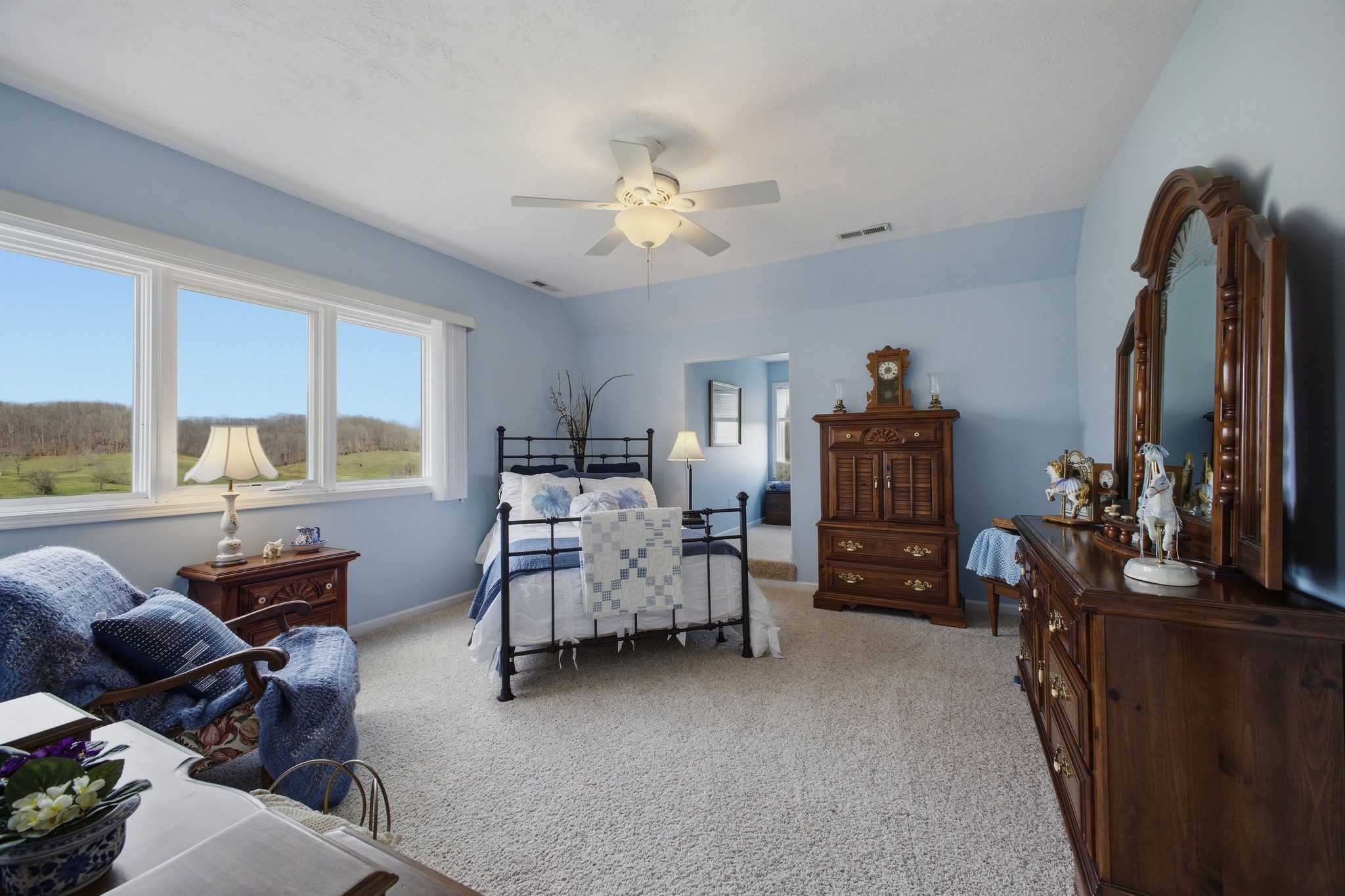 Upstairs bedroom with valley views — Lewis County TN